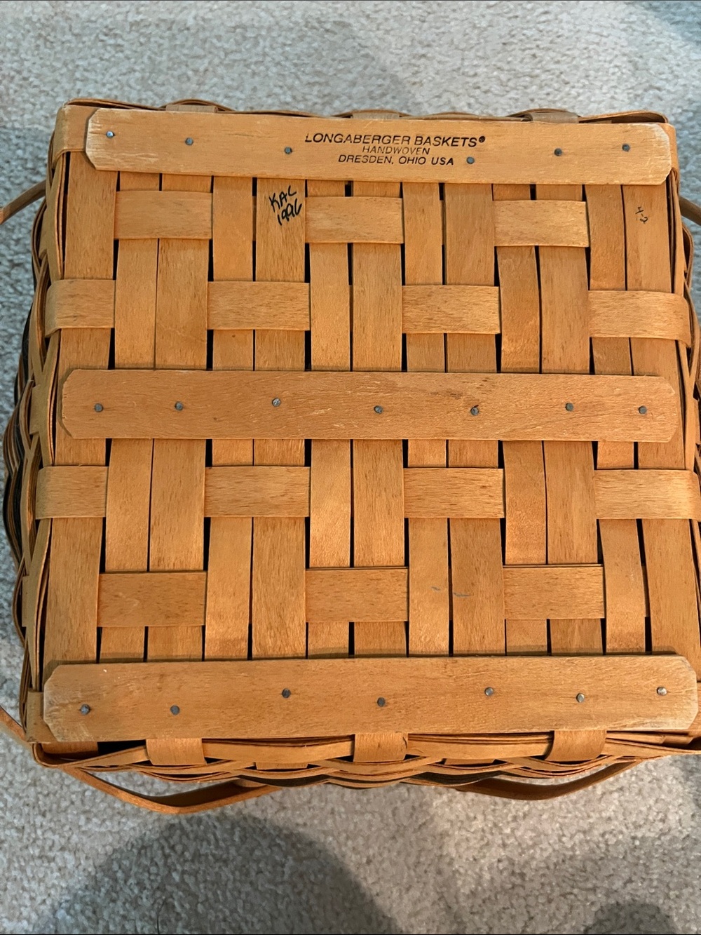 Longaberger Traditions Collection 1996 Basket and Protector - Picture 7 of 7